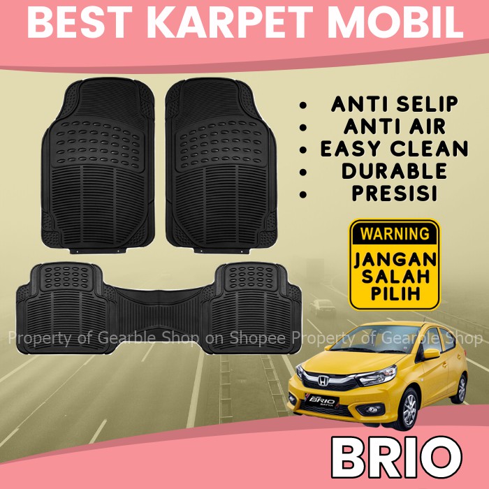 KARPET MOBIL BRIO ALAS LANTAI MOBIL BRIO KARPET BRIO KARPET DASAR MOBIL UNIVERSAL ANTI AIR
