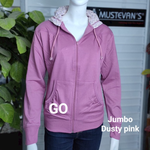 BB MUSTEVANS BIG SIZE JAKET WANITA Extra Size Jumbo Mama Size Sweater Polos Katun Casual Santai