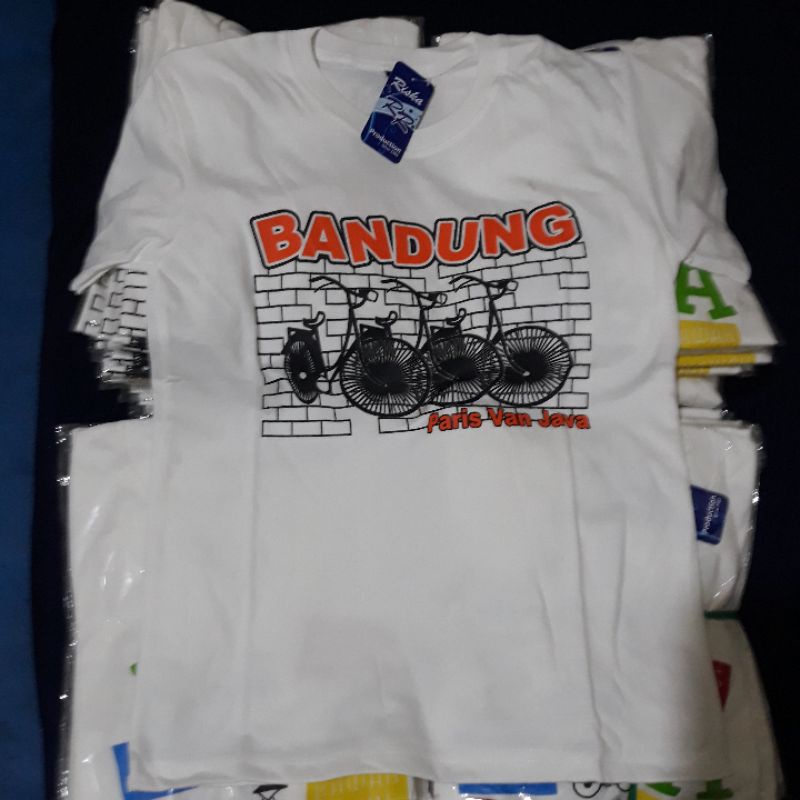 Jual Kaos Bandung/kaos Oleh2 Bandung Warna Putih | Shopee Indonesia