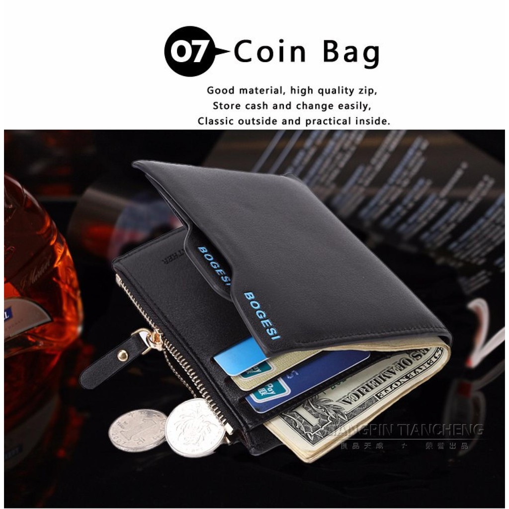 Dompet Pria Bogesi LP 02 Dompet Kulit Pria Terbaru Cowok Banyak Slot Kartu Mudah Dibawa