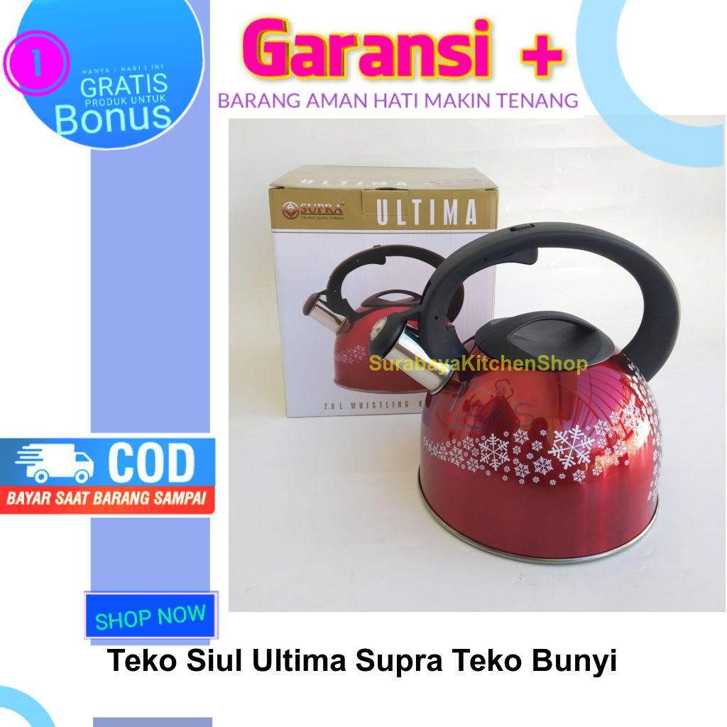 Teko Siul Ultima Supra Teko Bunyi Stainless Steel 2,5 Liter