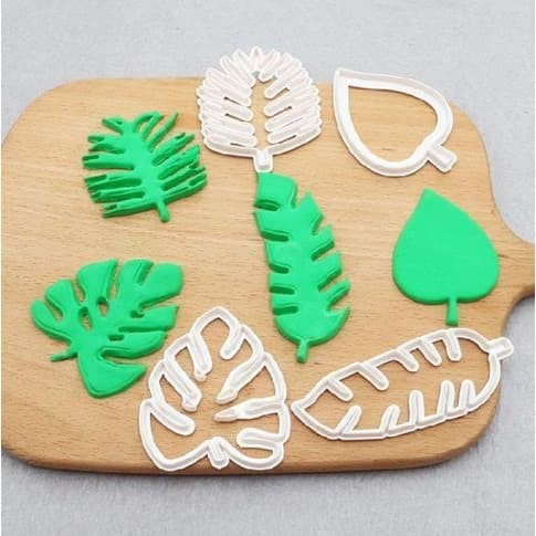 Fondant Cutter - Cetakan Fondant Tropical Leaves (4pcs)