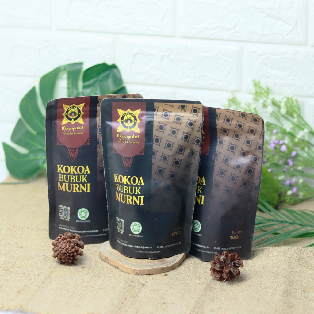 

Coklat Bubuk Premium 100% Kakao Bubuk Alami Kemasan Pouch 100 gr/Cokelat Majapahit/Coklat Sehat