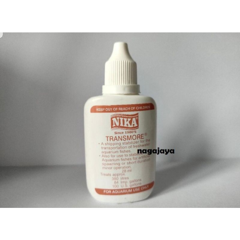 Obat penenang ikan Nika transmore 28 ml obat bius ikan