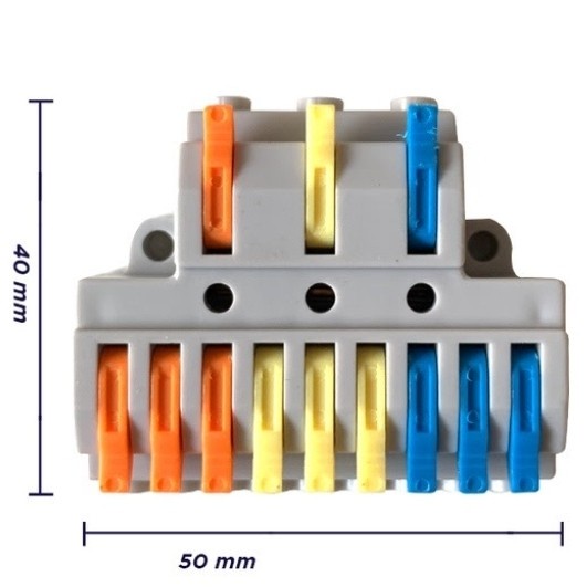 Connector CMK-423-9 Compact Terminal Block Lever Cage 3 to 9 Wire