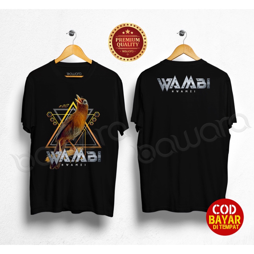 Kaos Pria Burung Kicau Wambi Premium Bisa COD