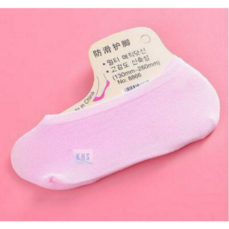 KAOS KAKI BAWAH MATA KAKI PENDEK KAOS KAKI BALET ANTI SLIP HIDDEN SOCK INVISIBLE KOREA FLAT KH-KK HIDDEN PINK