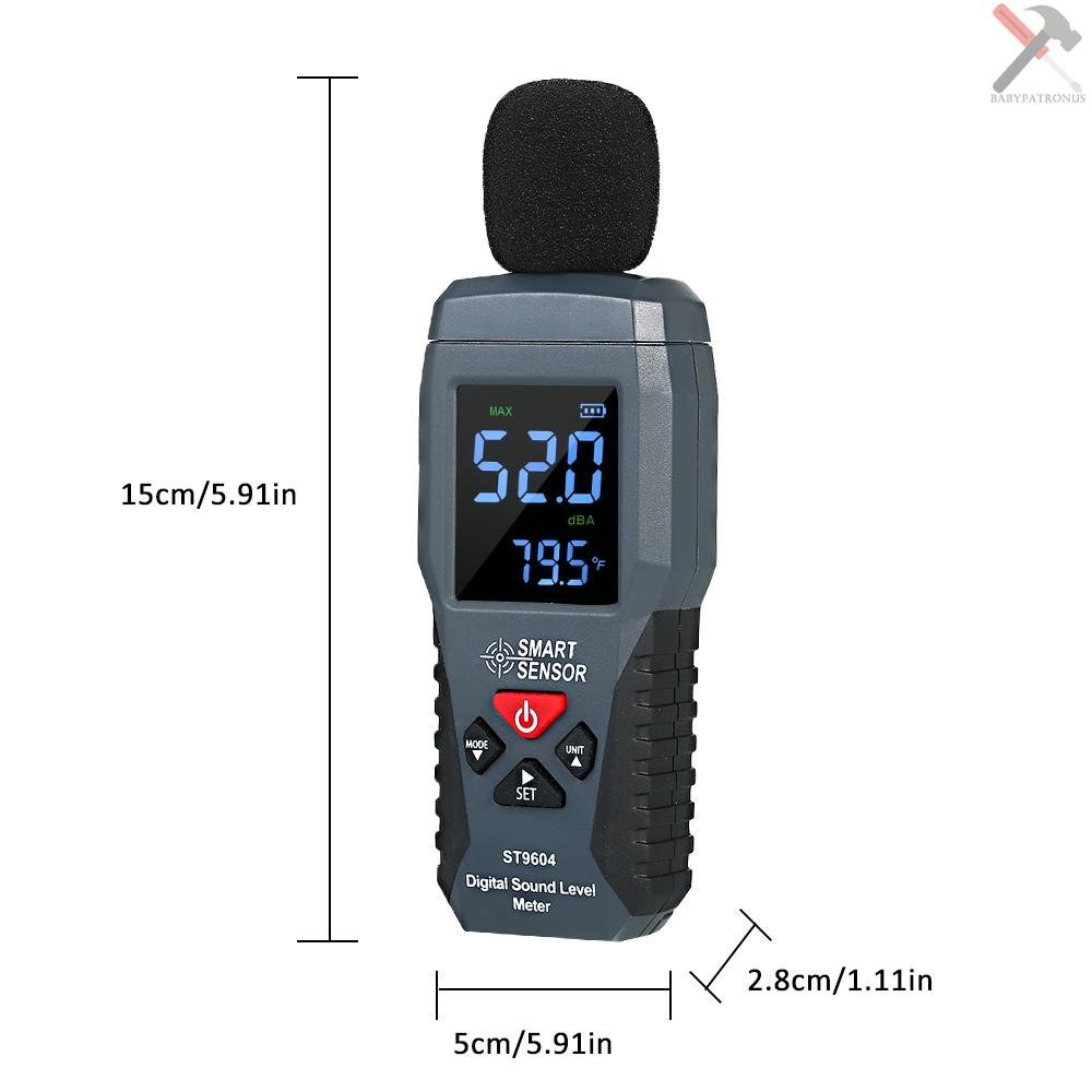 Smart Sensor Alat Pengukur Level Suara Digital Mini Dengan Layar Lcd 30-130dba St9604