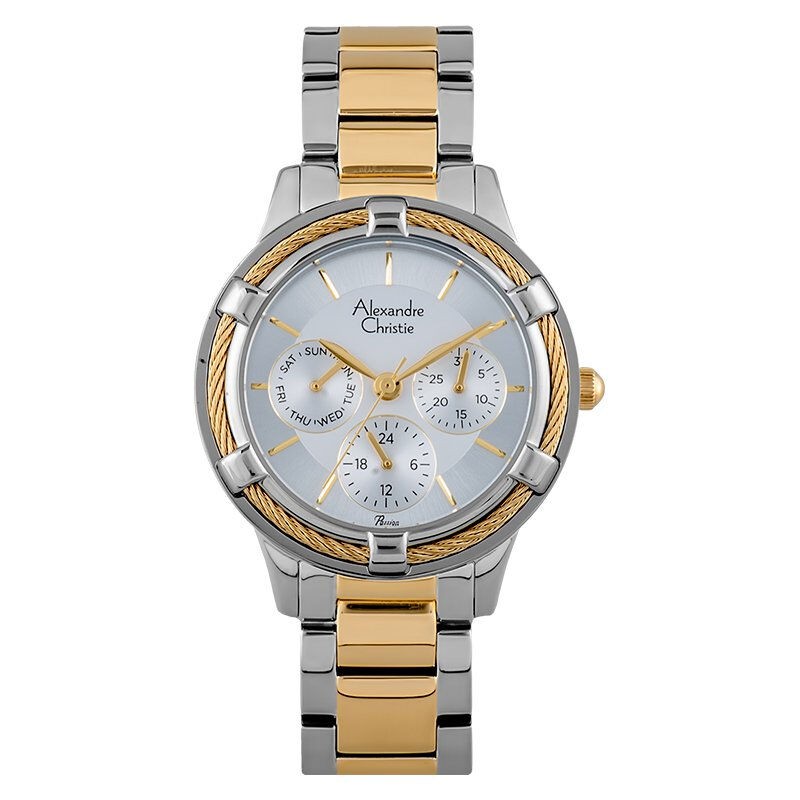 Jam Tangan Wanita Alexandre Christie AC 2730 BF BTGSL Gold Silver