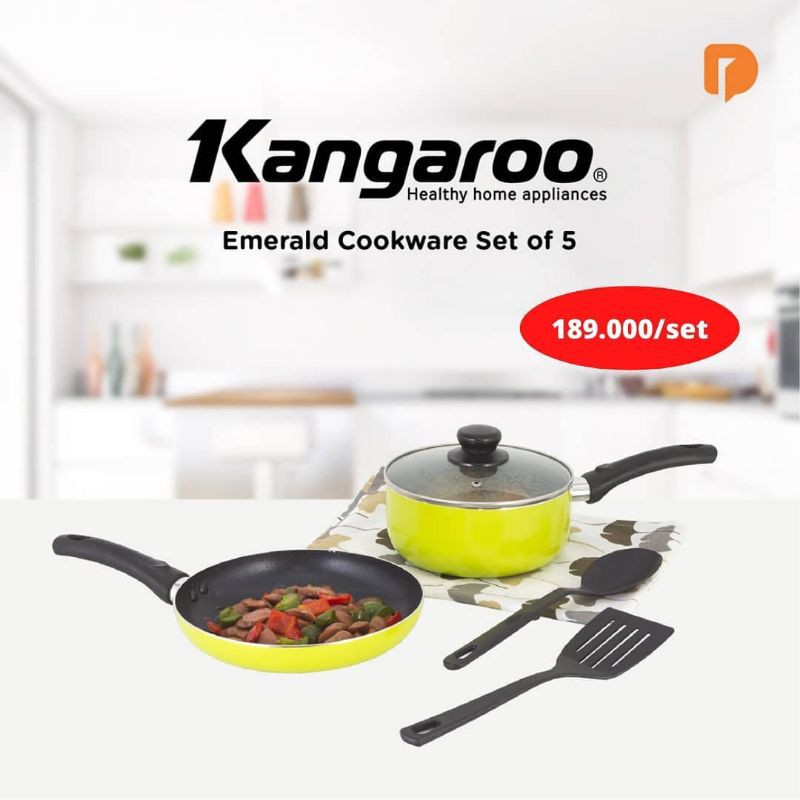Set Cookware Teflon Anti Lengket by Kangaroo