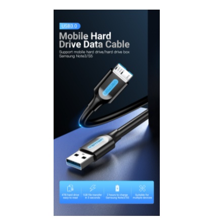 Vention Kabel Data Harddisk USB 3.0 to USB B Micro Flat HDD External