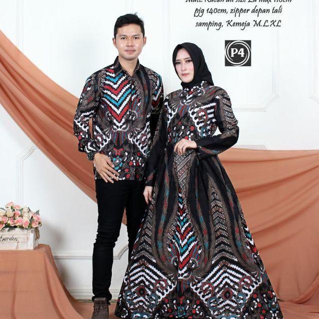 Couplebatik.  Batik Gamis Busui Batik Katun Couple Set Batik Sayfuul Fhasion