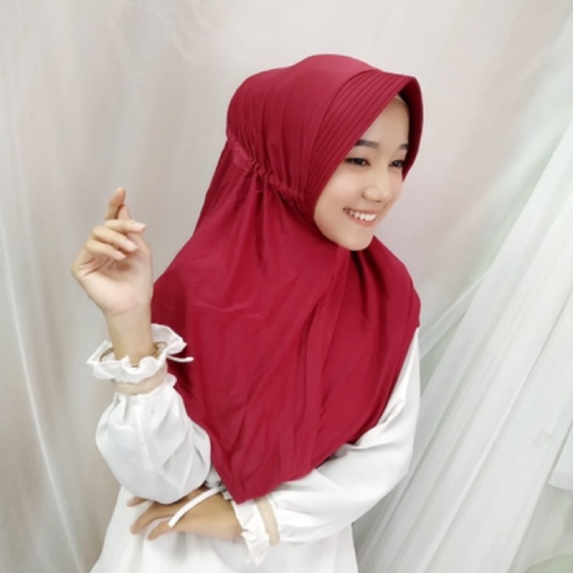 ( 1KG = 12PCS ) SERUT JOKOWI HIJAB JILBAB KHIMAR INSTANT BERGO KERUDUNG SEGIEMPAT