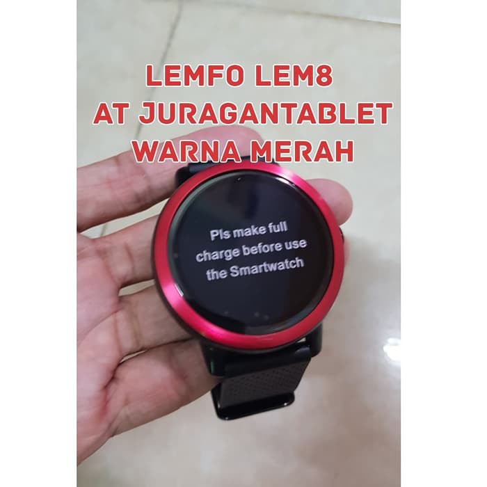 LEMFO LEM8 4G LTE 2GB RAM 16GB Smartwatch Phone Android 7.1 LEM 8 GPS - Merah