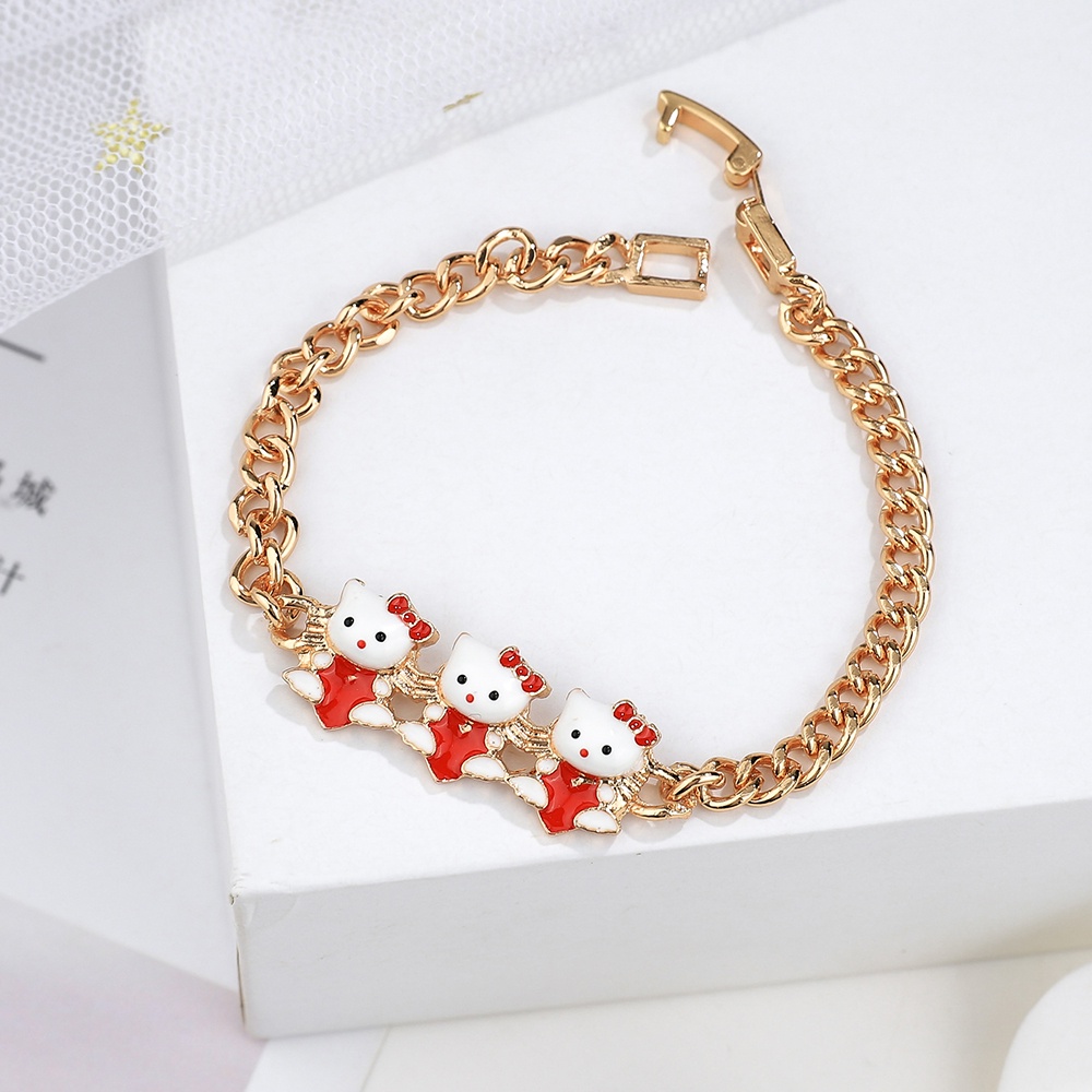 Set perhiasan anak titanium anti karat kalung  wanita anting dan gelang titanium wanita D441
