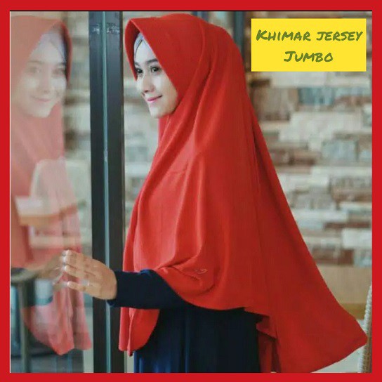 Kerudung syar'i jumbo-Hijab instan syar'i jumbo-Khimar pet jersey jumbo