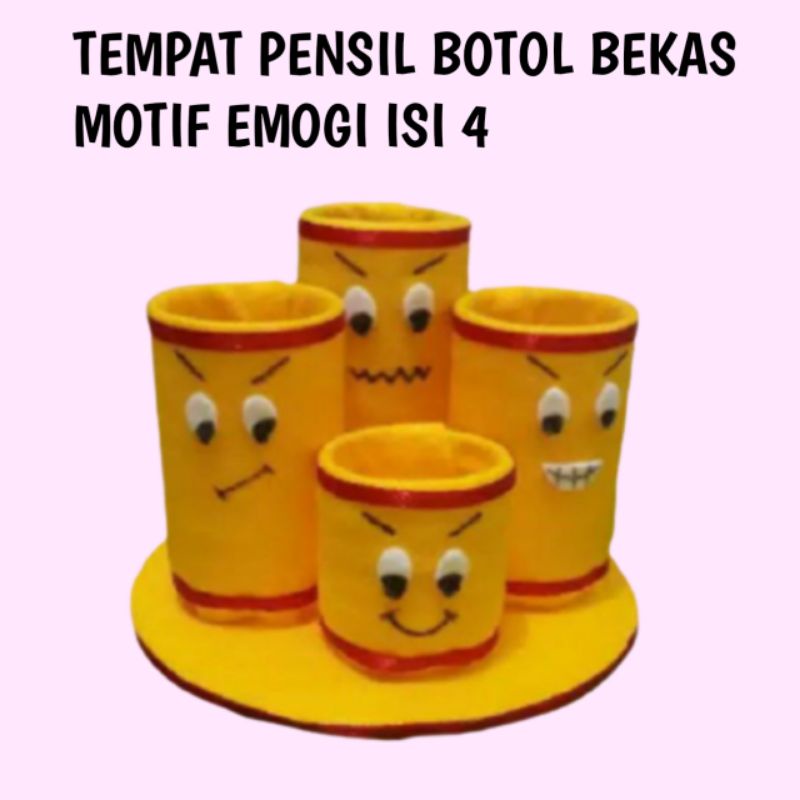

Kerajinan Botol Bekas motif emogi isi 4