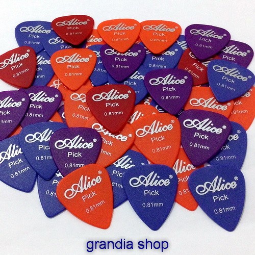 50 Pcs Pick Alice AP-600Q 0.81 mm/Pik Gitar Bass Akustik Elektrik