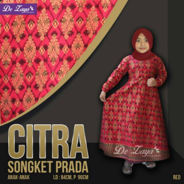 Gamis Anak Songket by De Zaya