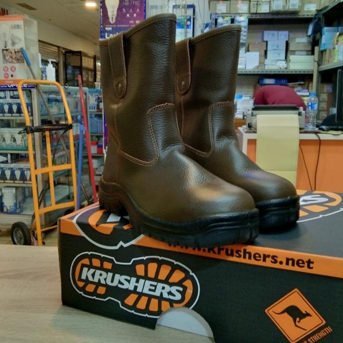 sepatu safety krusher TEXAS BROWN