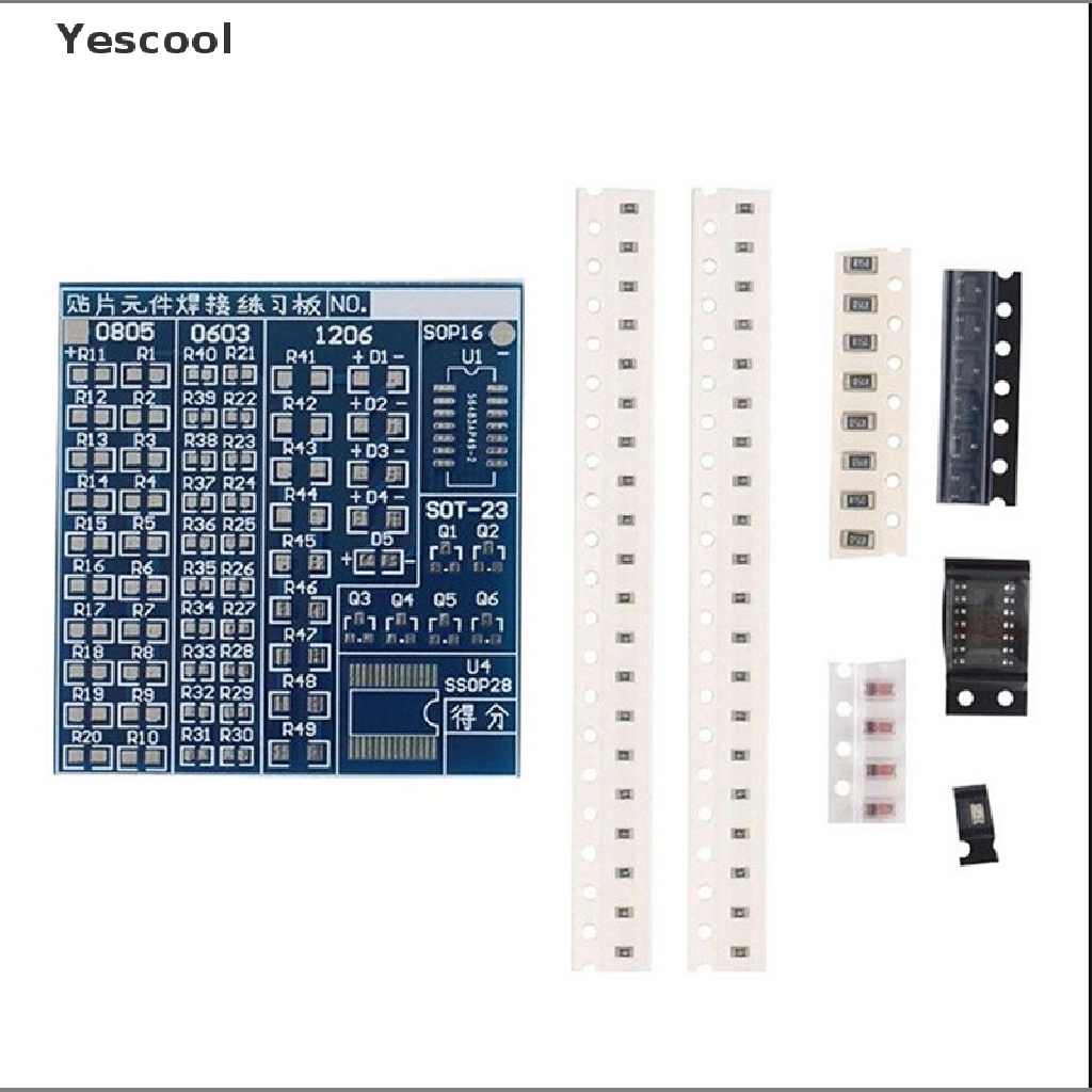 Yescool SMT SMD Papan PCB Untuk Latihan Solder DIY