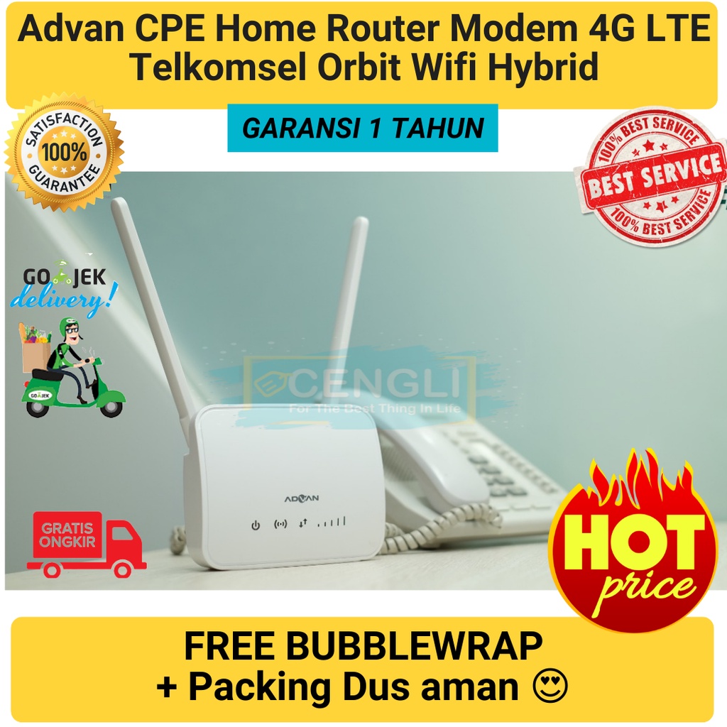 Advan CPE Home Router Modem 4G LTE Telkomsel Orbit Wifi Hybrid