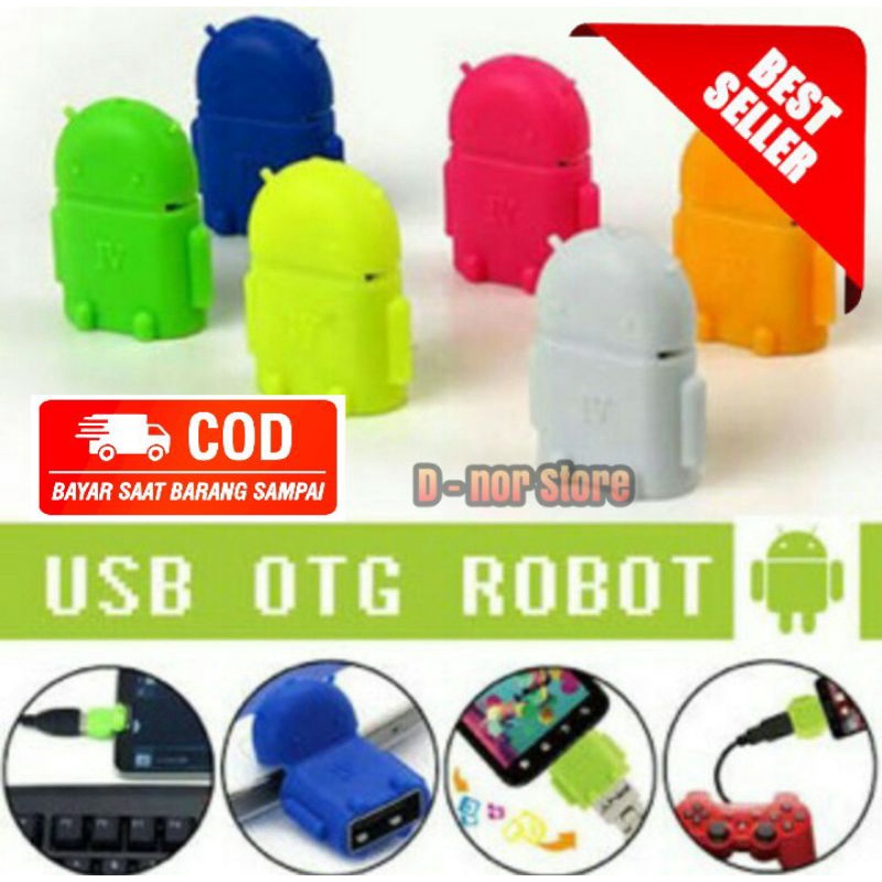 Kabel Otg Robot Android Micro Usb Adapter Flashdisk Converter Data Hp Mobile