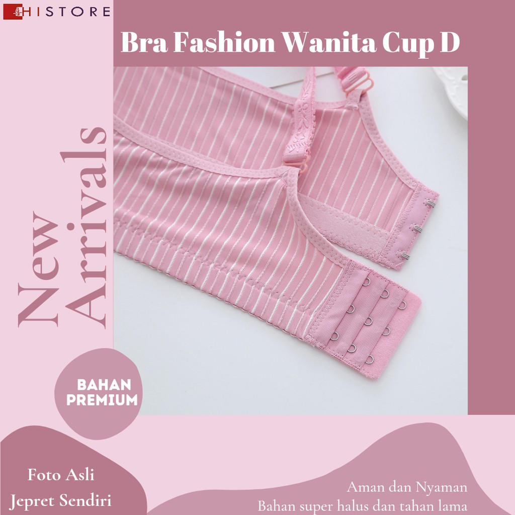 [HI] Bra BH JUMBO CUP D Fashion Bra Wanita Premium BH Busa Tipis Tanpa Kawat Sangat Nyaman D11