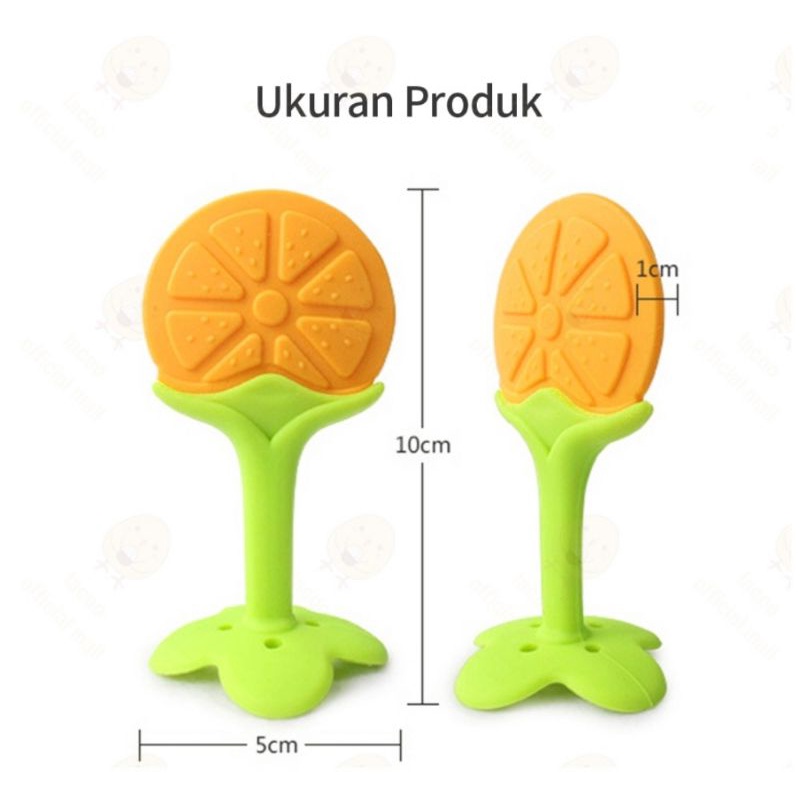 Teether Bahan Silikon Gigitan Bayi  Bentuk Buah mainan gigi baby