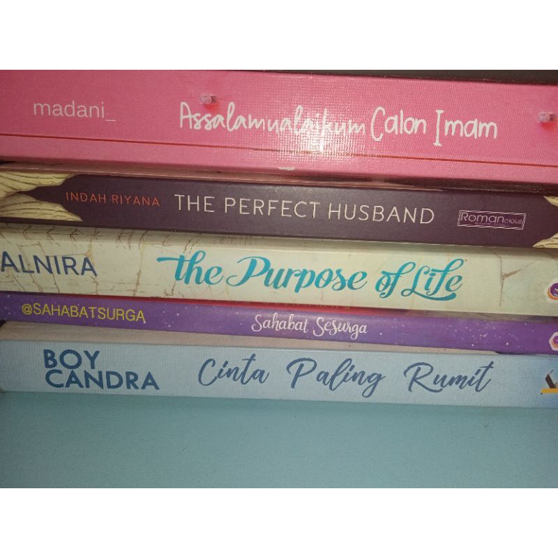 NOVEL PRELOVED ASSALAMUALAIKUM CALON IMAM, CINTA PALING RUMIT, THE PERFECT HUSBAND, SAHABAT SESURGA