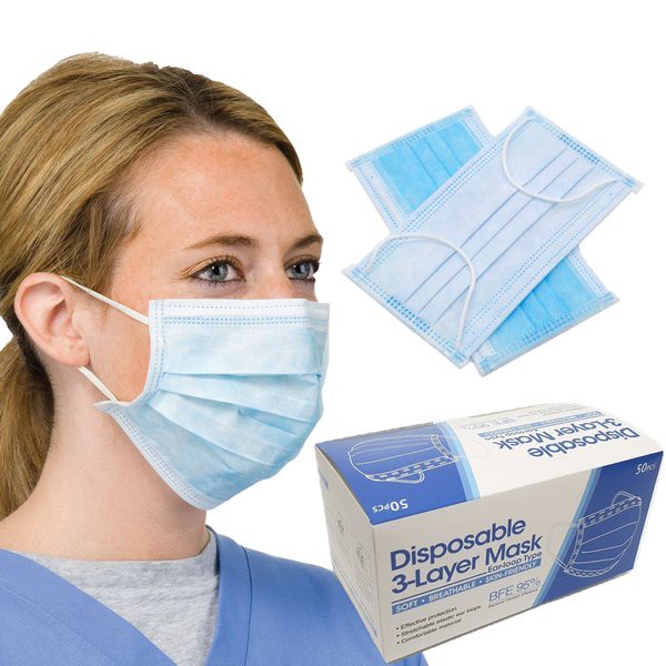 Masker Earloops 3 Ply Isi 50 Pcs Box Masker Uncare Disposible Facemask Masker isi 50