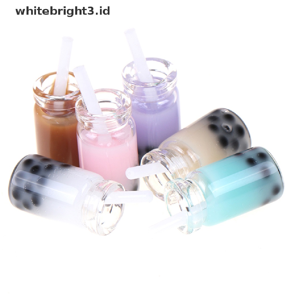 (whitebright3.id) 3pcs Miniatur Gelas milk tea Skala 1: 12 Untuk Dekorasi Rumah Boneka