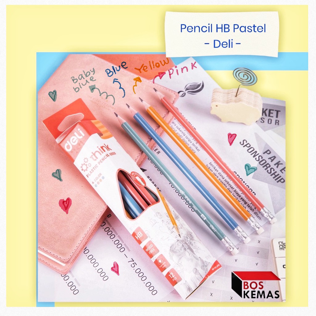 

Pensil HB Pastel / Pensil Mekanik Murah Cute Fancy Korean Stasionery Deli-Alat Tulis Sekolah ❤️✏️
