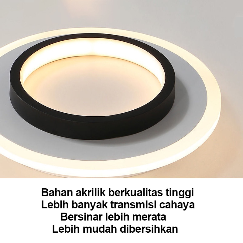 Golden LED Lampu Plafon 3Warna LED Ceiling Light Lampu Hias Rumah Ruang Tamu Kamar Minimalis Tempat Lampu Plafon