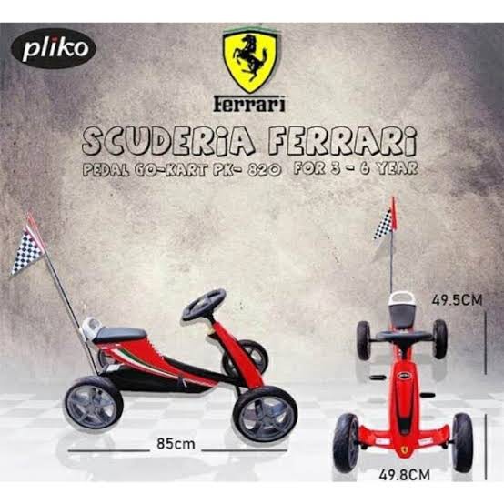 Pliko - Scuderia Ferrari Pedal Go Kart