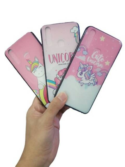 CASE FUZE GLASS UNICORN + IRING LOVE VIVO Y12 Y15 Y17