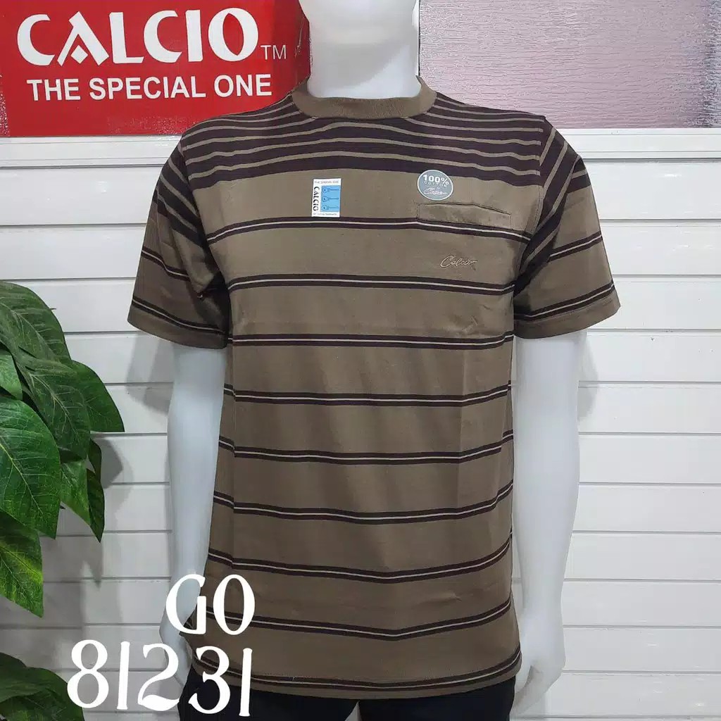 gos CALCIO KAOS OBLONG SAKU Atasan Baju Pria Branded Original Calcio OB1