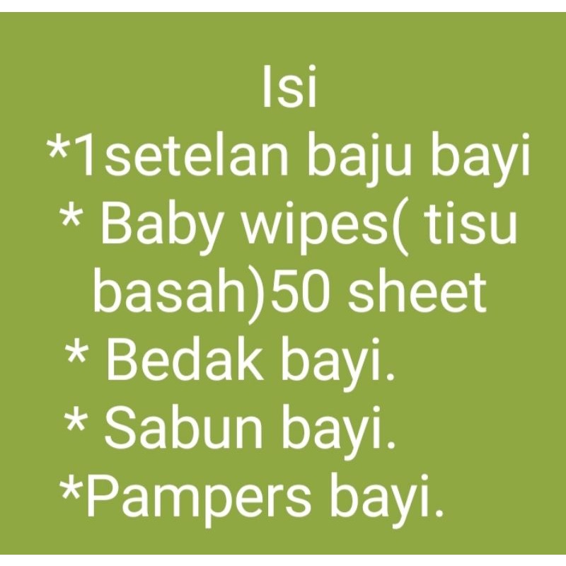 HAMPERS BAYI/kado bayi baru lahir FREE KARTU UCAPAN/parsel bayi/sambang bayi