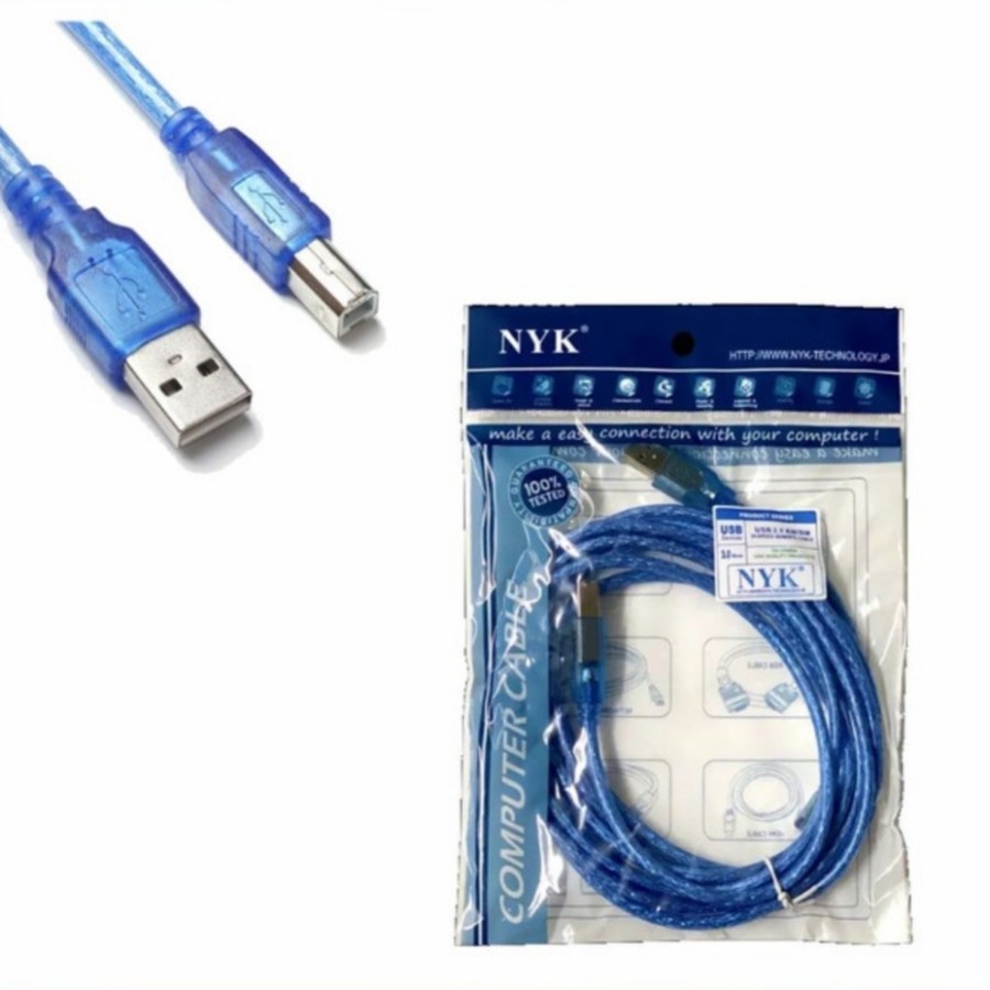 Kabel USB Printer 1.5m 3m 5m Meter Ver 2.0 Untuk Semua merk Printer