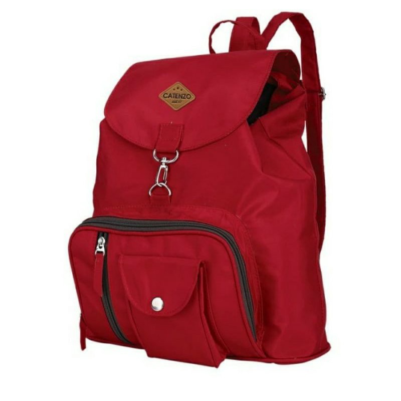 Motif BARU / Tas Ransel Wanita Kuliahan / Tas Backpack Cewek Remaja, Merah