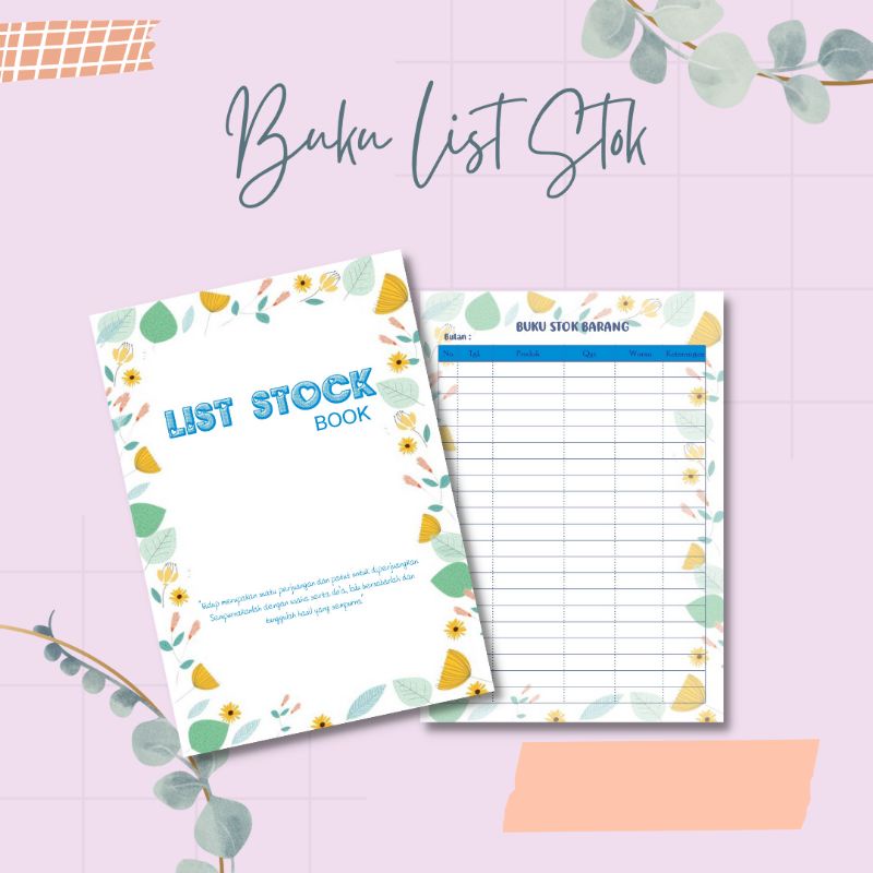 

BUKU REKAP STOK PRODUK / BUKU LIST STOK PRODUK / BUKU STOK BARANG / BUKU REKAP PENJUALAN