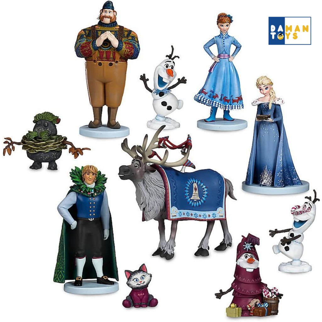 Frozen 2 Figure Set 10 Mainan Pajangan Miniatur Hiasan Topper Action Figure Frozen Elsa anna