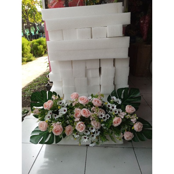 Gabus elastis dekorasi kotak // dekorasi pelaminan // backdrop // buket // busa bunga // 50x8x5