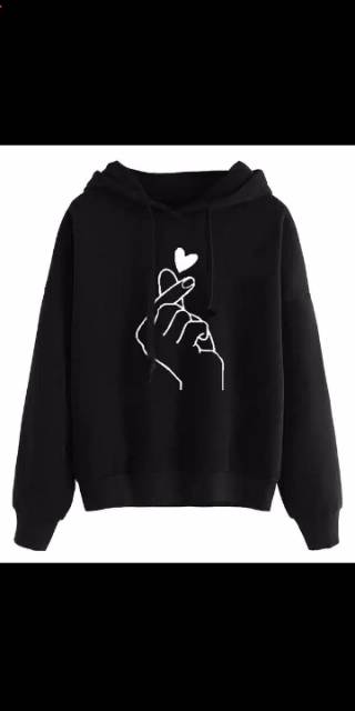 ( KJO ) HOODIE SWEATER CEWEK TANGAN LOVE KENZJAYAOLSHOP