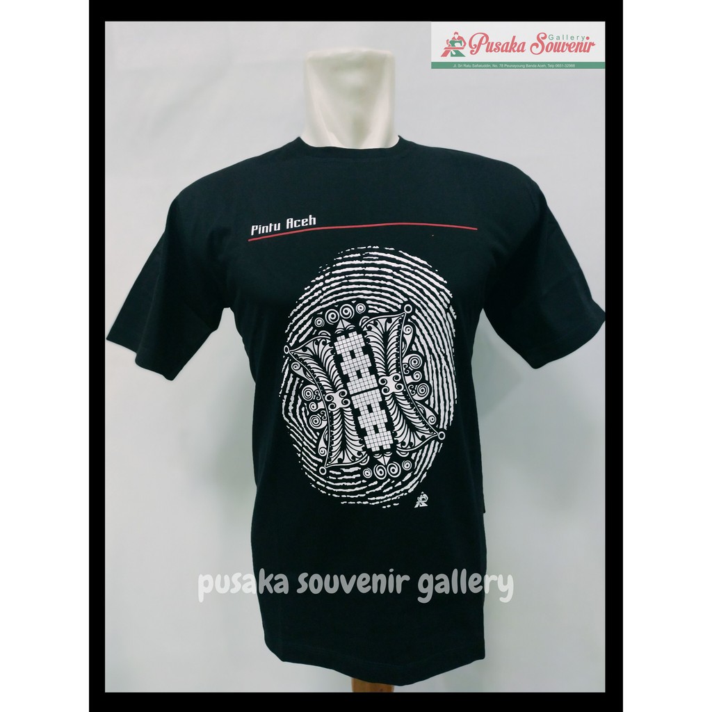 KAOS DEWASA MOTIF KHAS ACEH | Pintu Aceh Sidik Jari