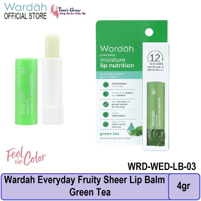 wardah everyday fruity sheer lip balm 4 gr ori bpom - Grape