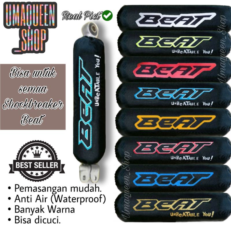 Cover sarung penutup shock breaker belakang motor beat fi Karbu deluxe esp 2022 2015 Street 2021 202