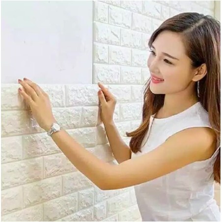 WALLPAPER DINDING 3D FOAM MOTIF BRICK - BATA [TERMURAH]