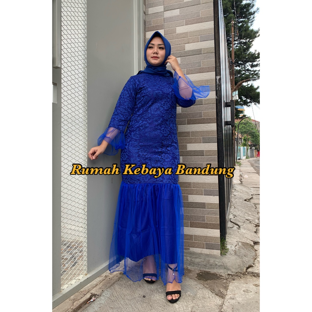 FATIMAH DUYUNG DRESS SIZE S - XXL GAMIS PESTA GAMIS TILE DRESS BRUKAT DRESS PESTA/DRESS DUYUNG RUMAH KEBAYA BANDUNG RUMAH SONGKET BANDUNG