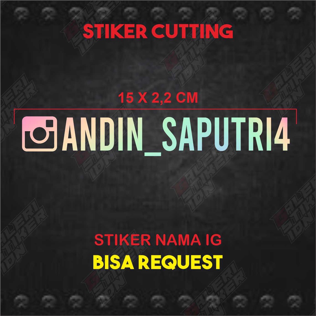 STIKER NAMA IG STILE 6 BISA REQUES IG STIKER CUTTING